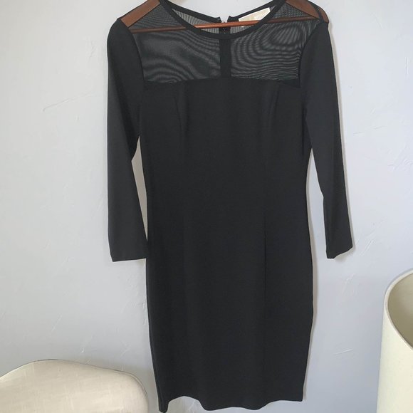 Michael Kors Black Mesh Top Dress - Picture 5 of 7